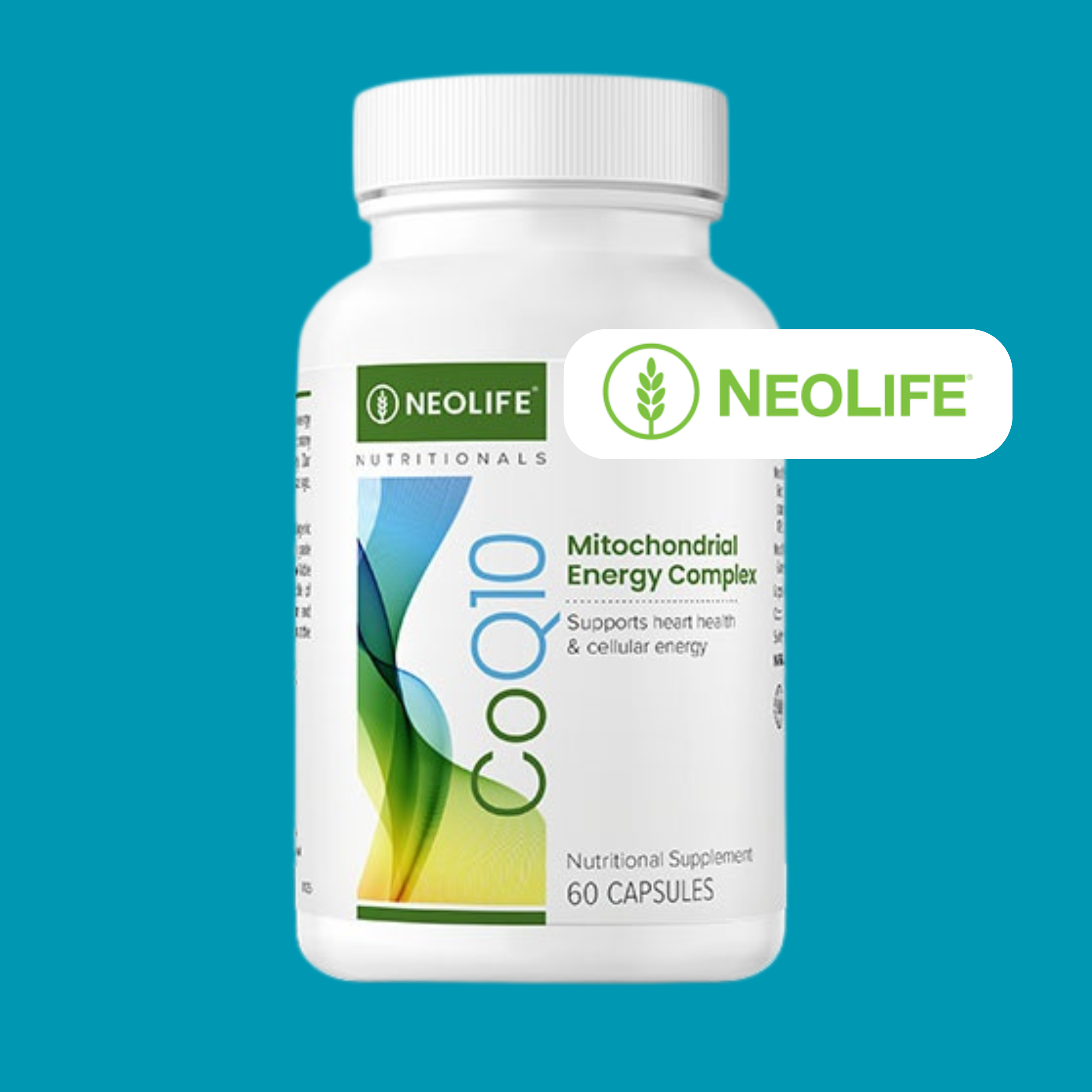 NeoLife CoQ10 supplement for heart health, energy production, and antioxidant support