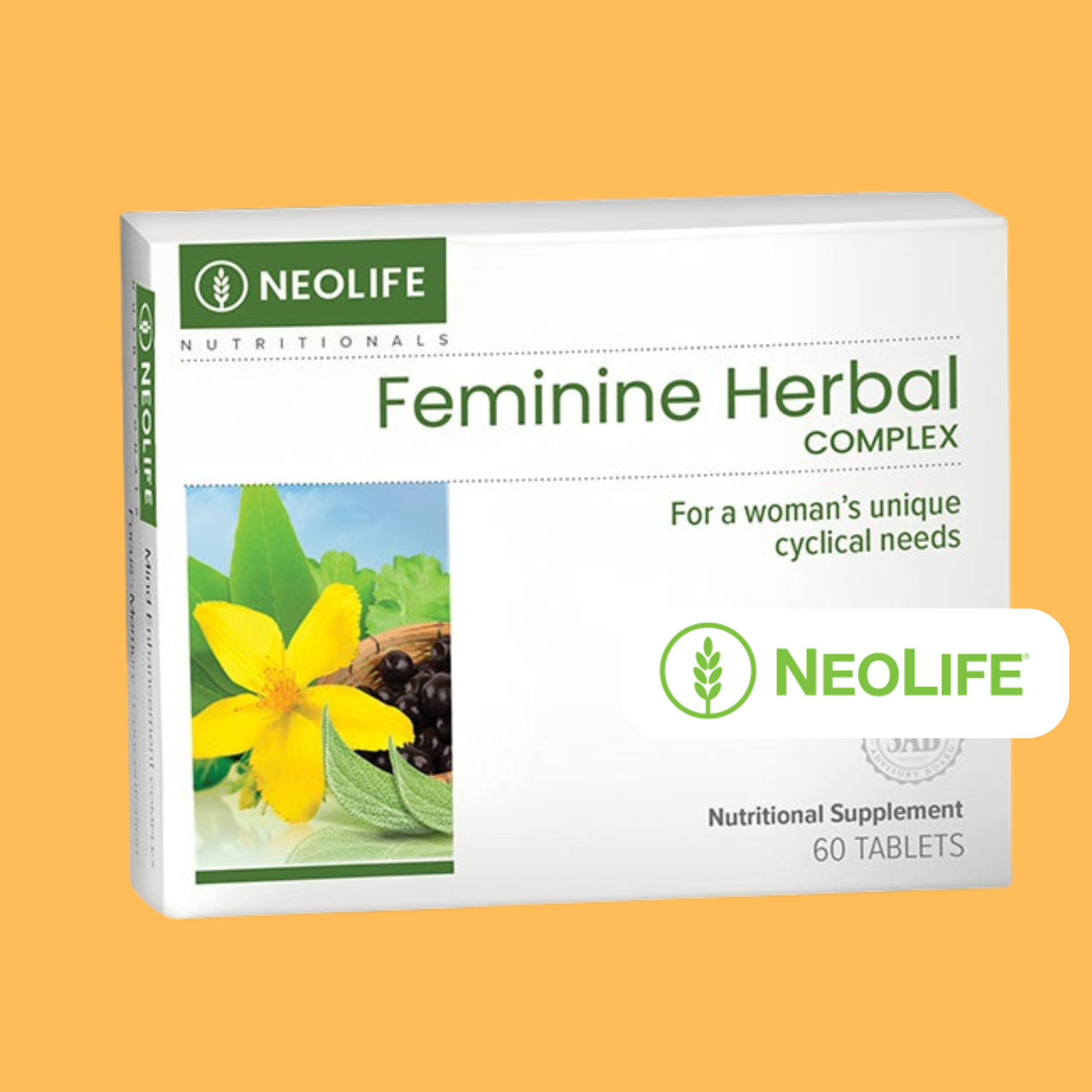 NeoLife Feminine Herbal Complex supplement for hormonal balance, menstrual comfort, and women’s wellness
