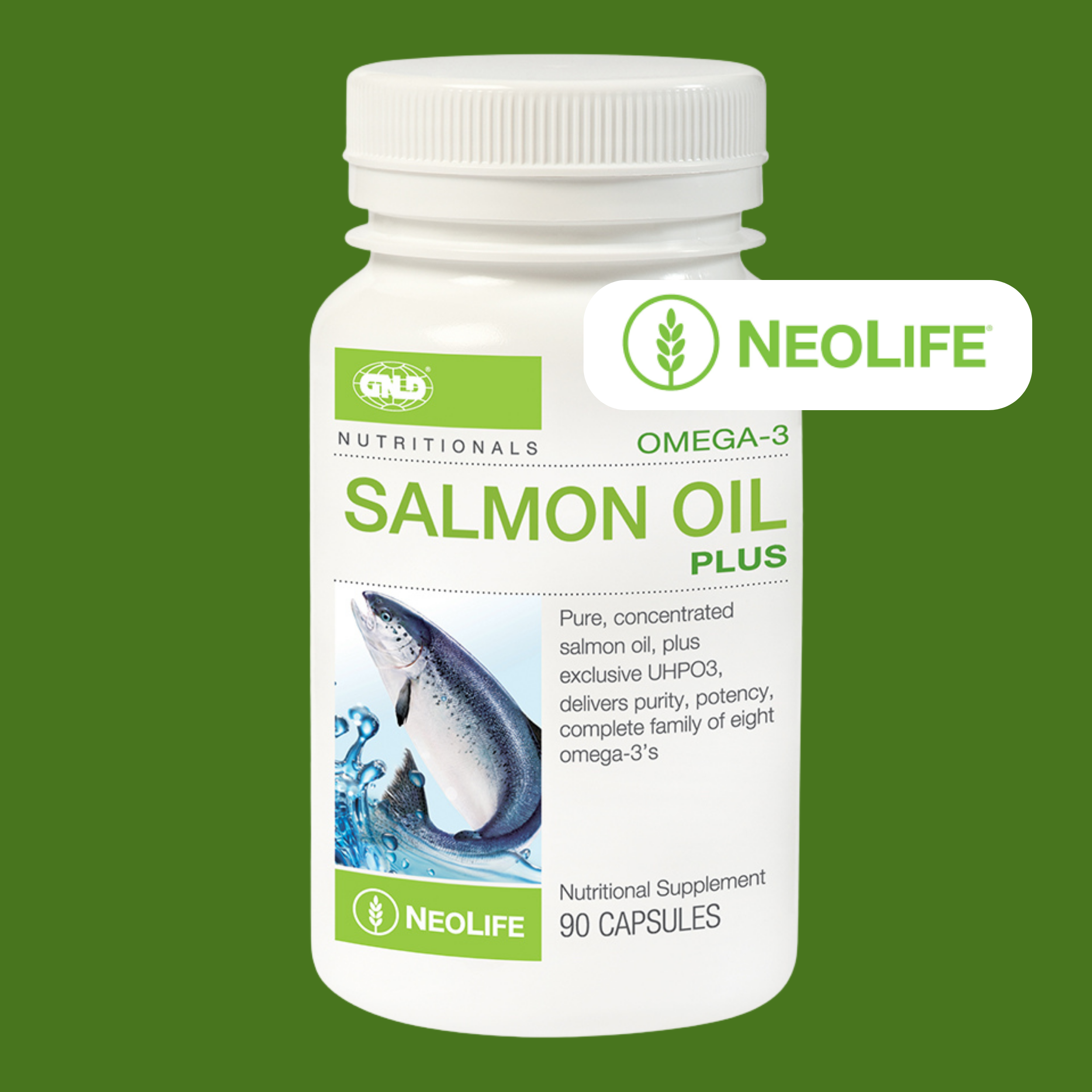 NeoLife Salmon Oil Plus supplement for heart health, brain function, and joint support