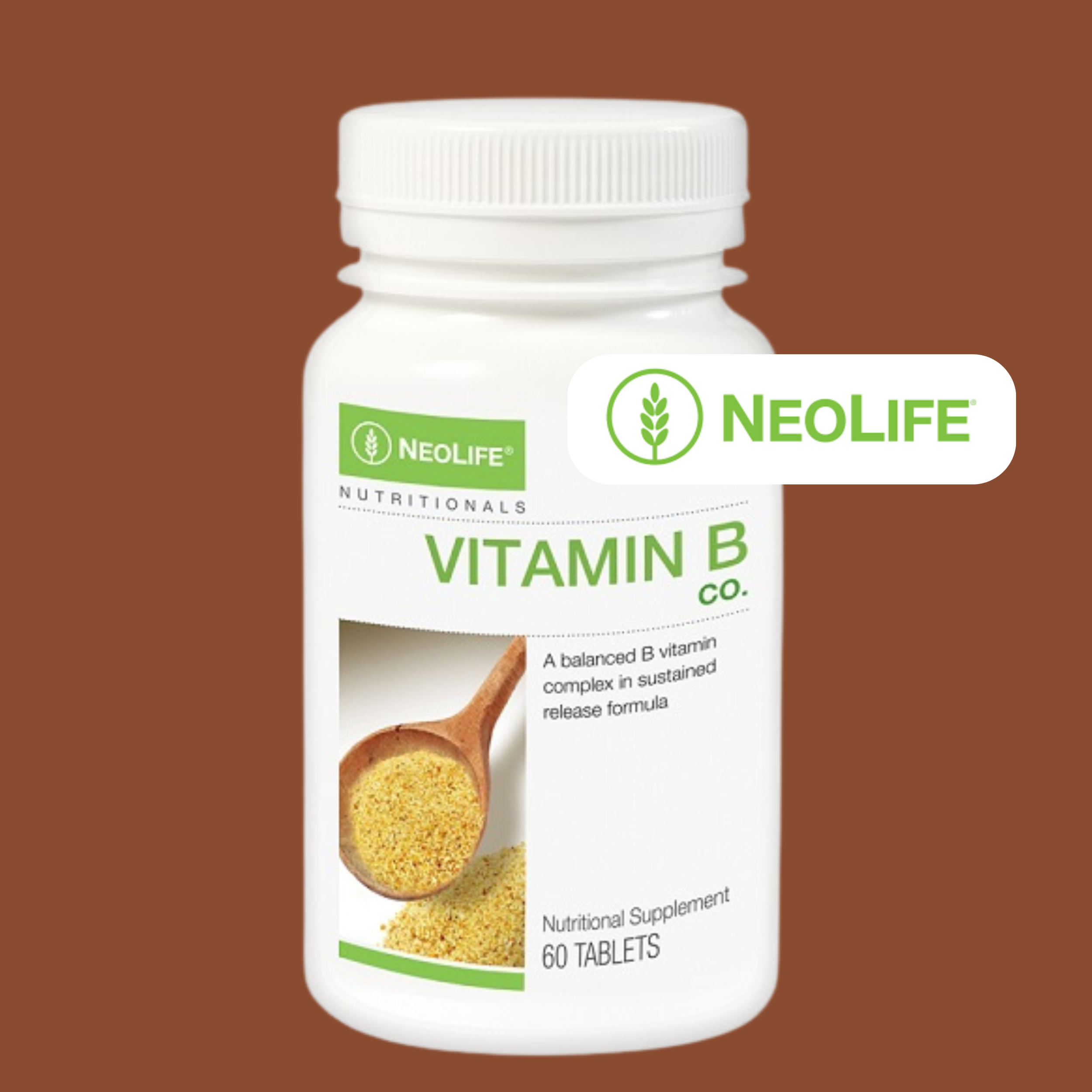 NeoLife Vitamin B-Co supplement for energy metabolism, stress relief, and nervous system support