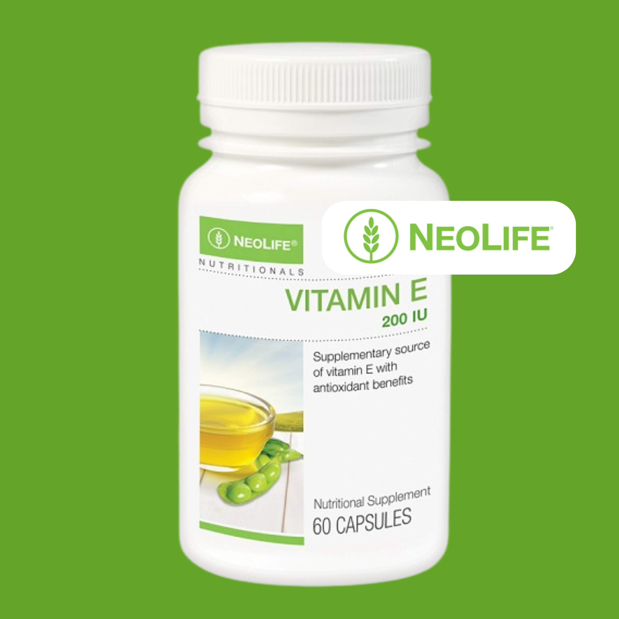 NeoLife Vitamin E supplement for heart health, skin protection, and antioxidant support