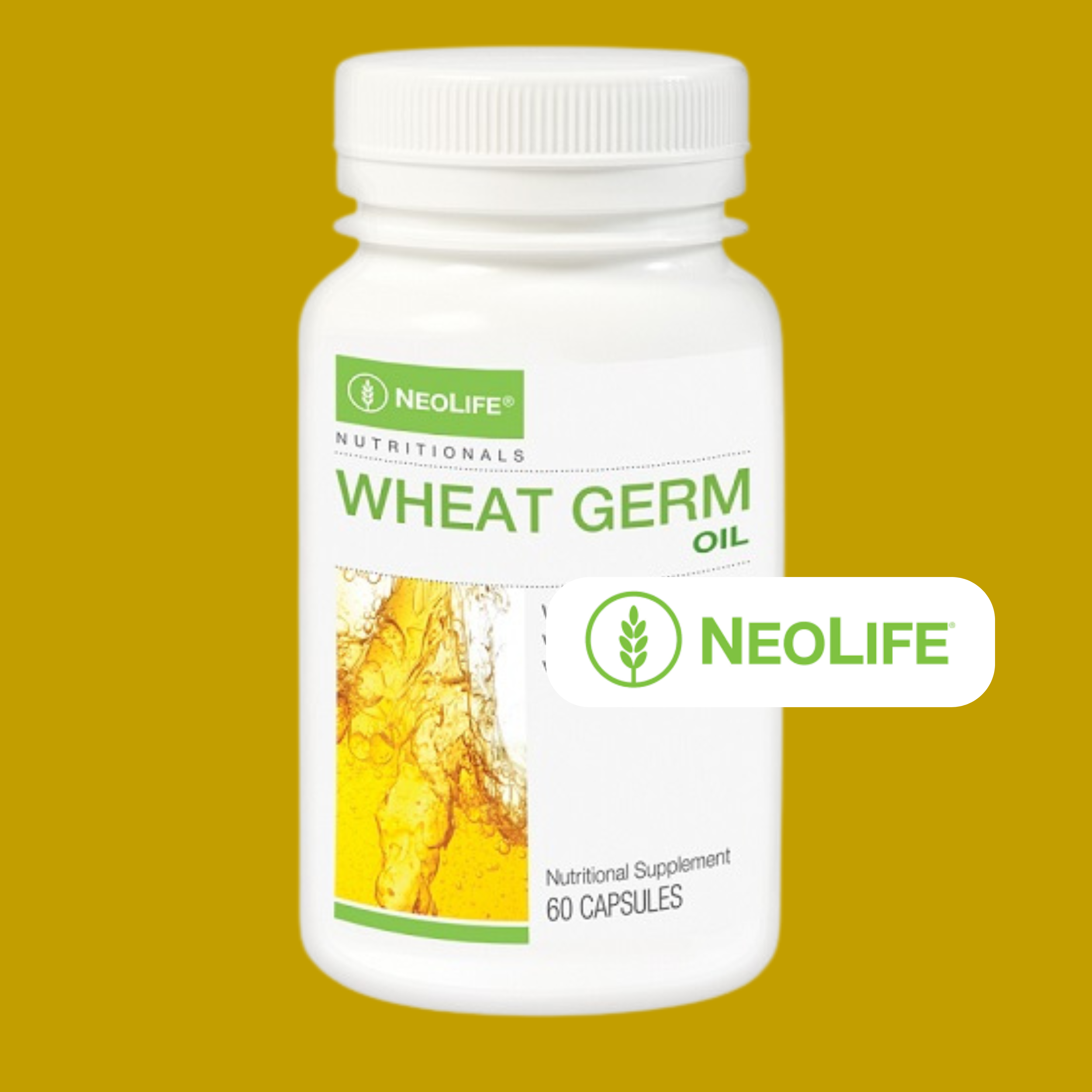 NeoLife Wheat Germ Oil supplement for heart health, hormonal balance, and skin nourishment