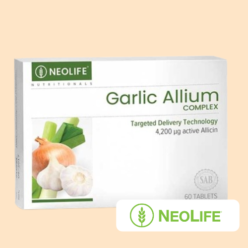 NeoLife Garlic Allium Complex for immune support, cardiovascular health, and natural antioxidant protection – concentrated garlic benefits – Newlife Supplements by Salmi Dev Pro for Abdulsalam Abdulazeez | De Peace Hub Wellness Hub